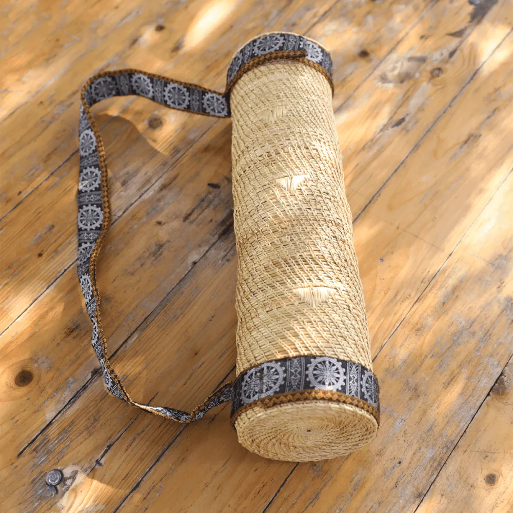 Golden Grass Handwoven Yoga Mat Bag