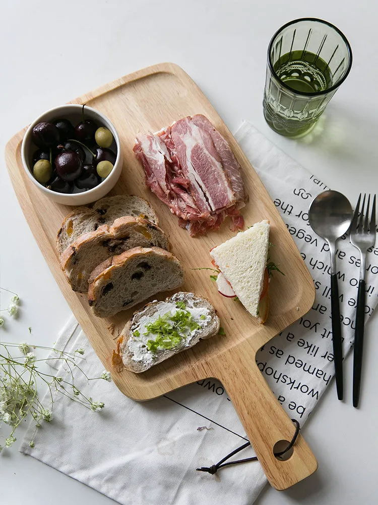 Handmade Oak Wood Serving Platter - Wide