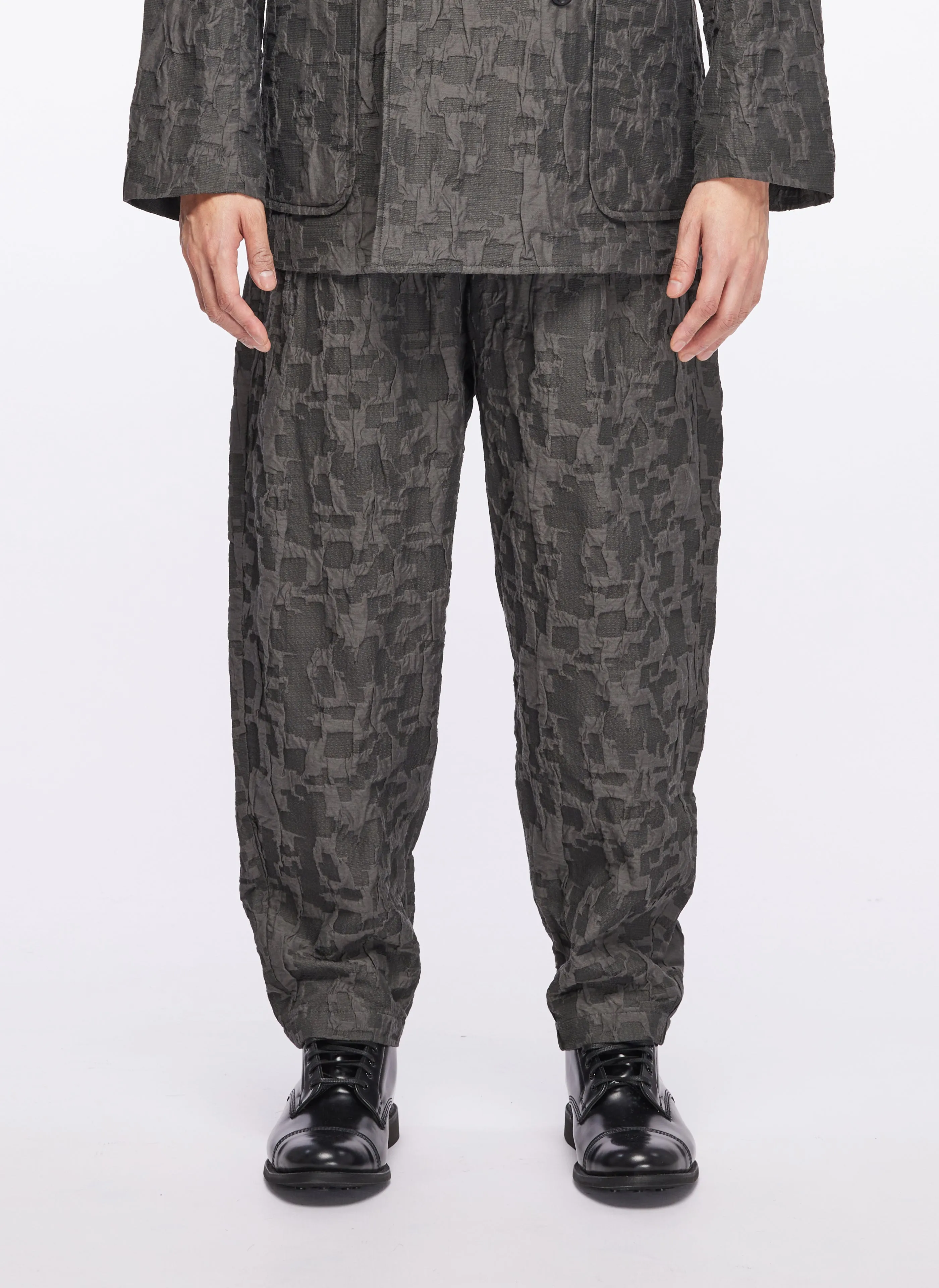 Jacquard Wide Tapered Pants (P-12)