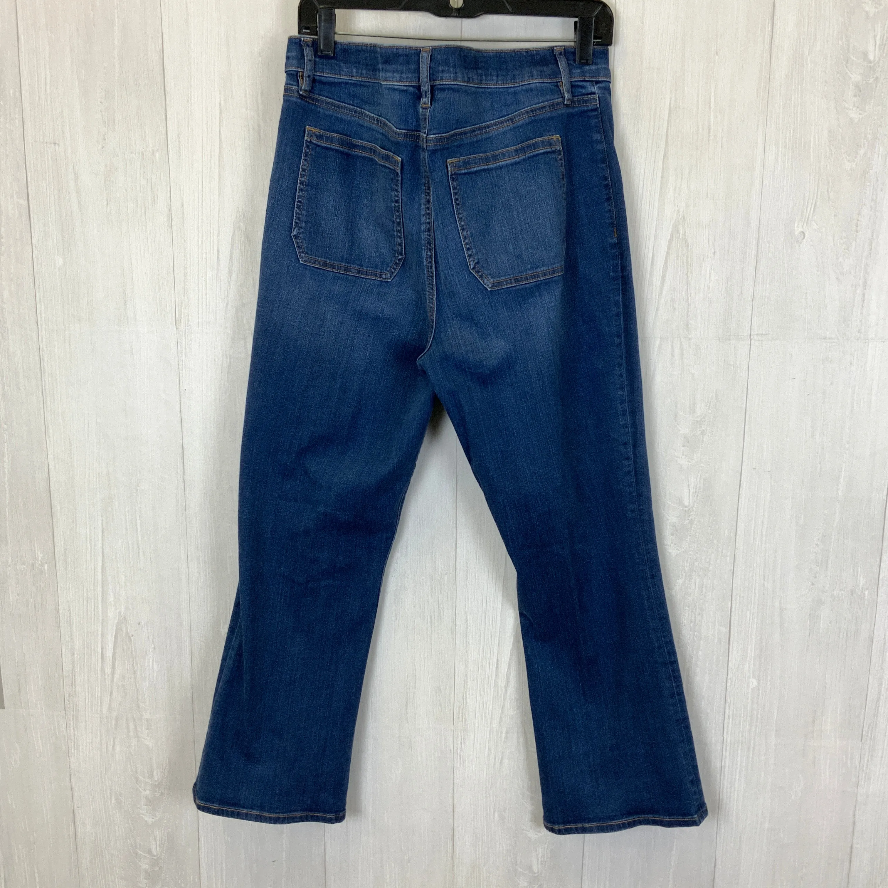 Jeans Cropped By Loft In Blue Denim, Size: 10