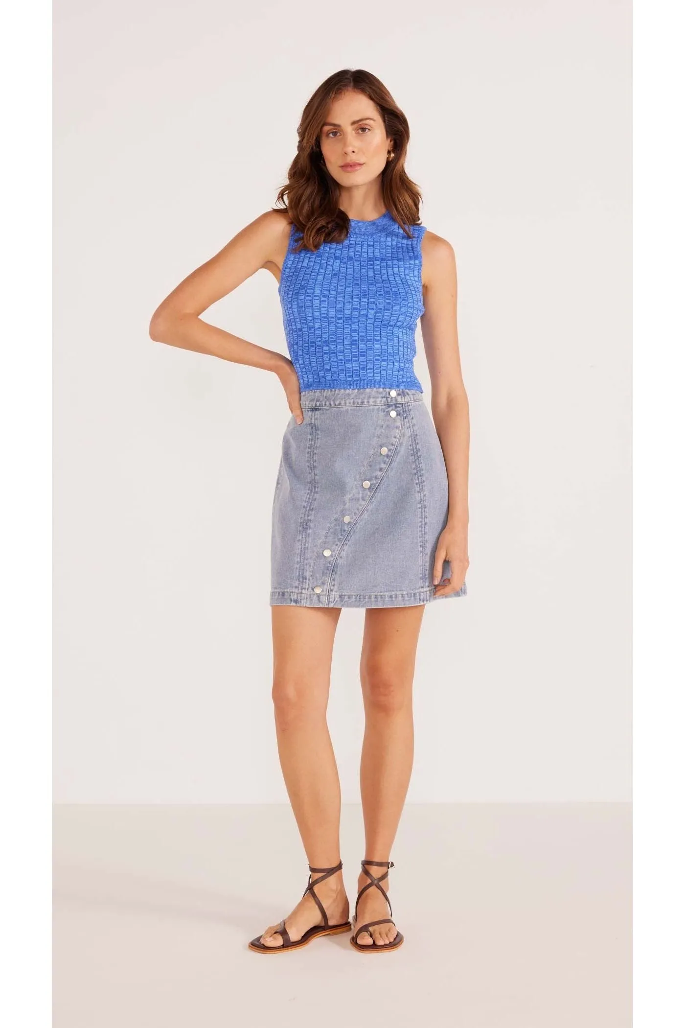 Jessie Denim Mini Skirt | Light Wash