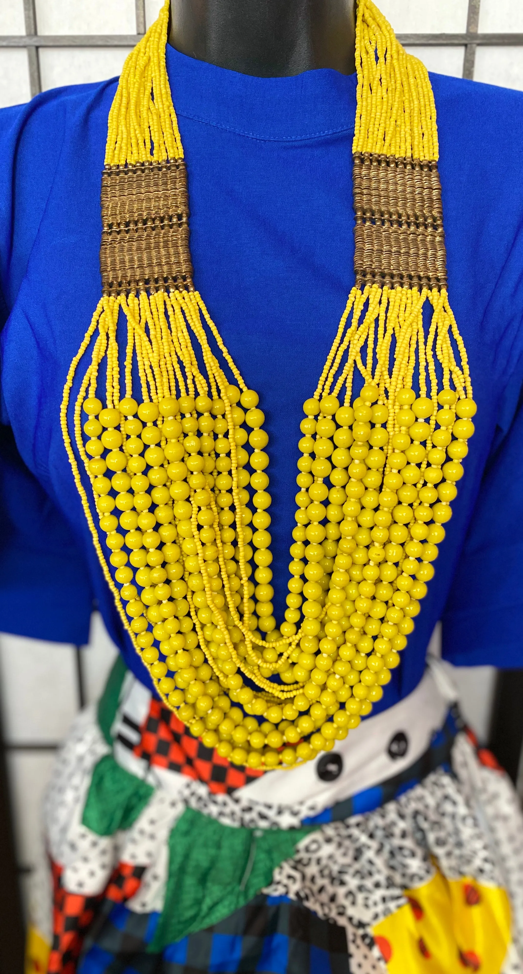 Just the right POP OF COLOR beaded necklace!