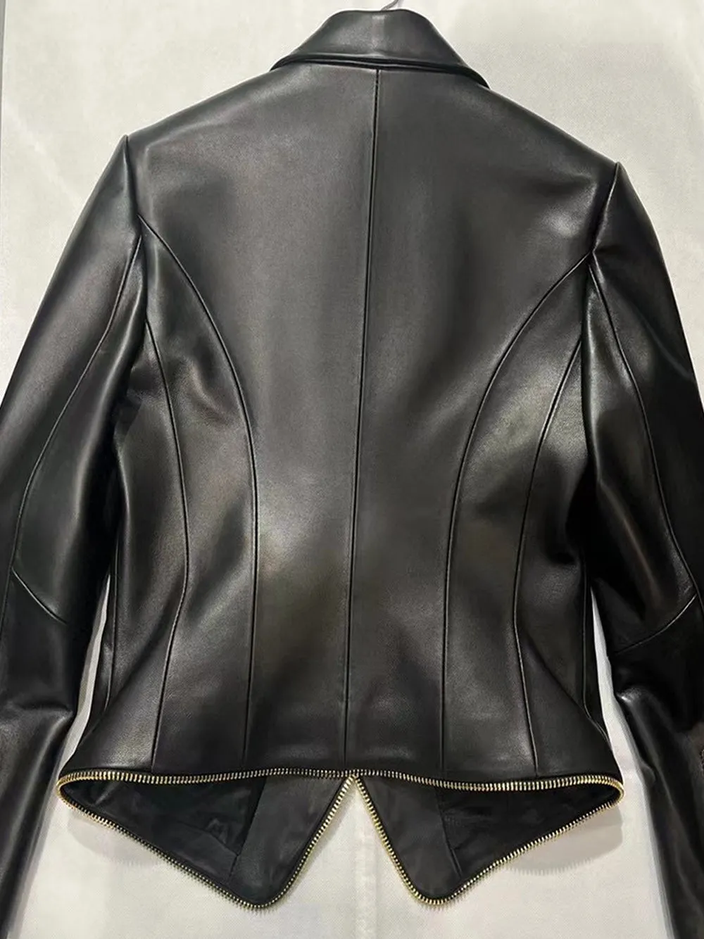 KAITO Double Breasted Leather Blazer