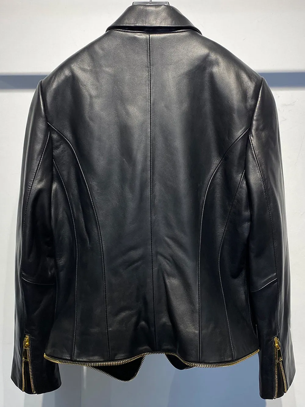 KAITO Double Breasted Leather Blazer