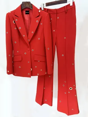 KLIMT Blazer & Pants Set in Red