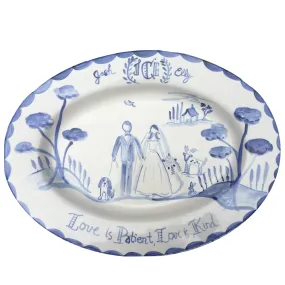 Large Custom Platter - Love is Patient, Love is Kind