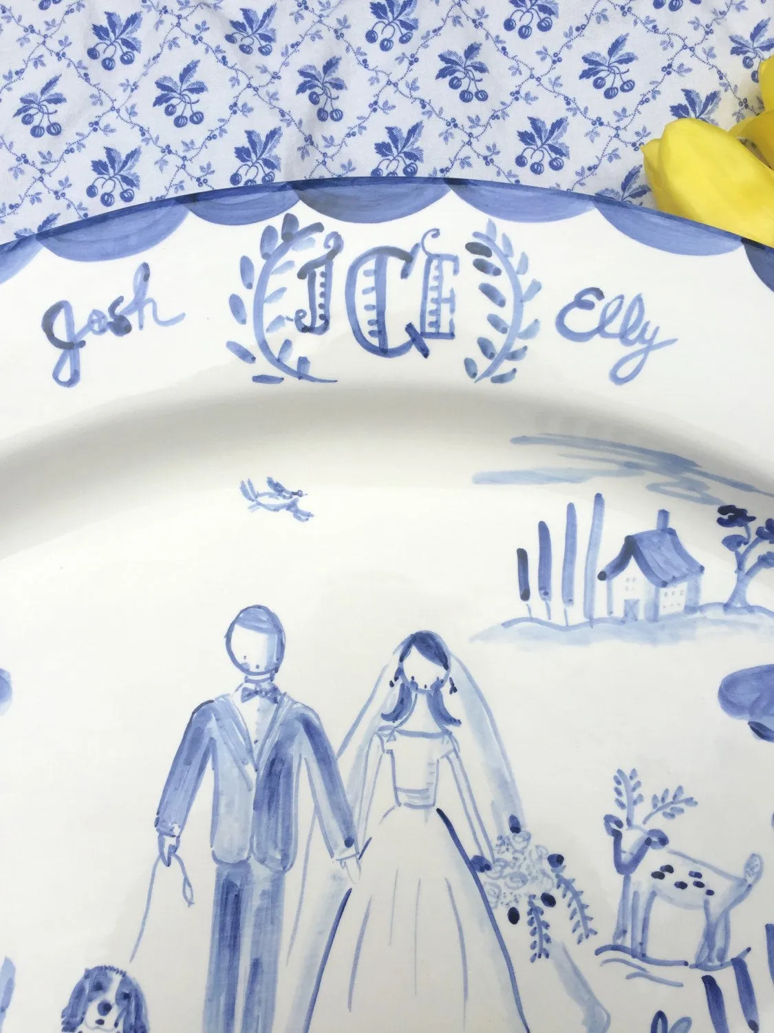 Large Custom Platter - Love is Patient, Love is Kind