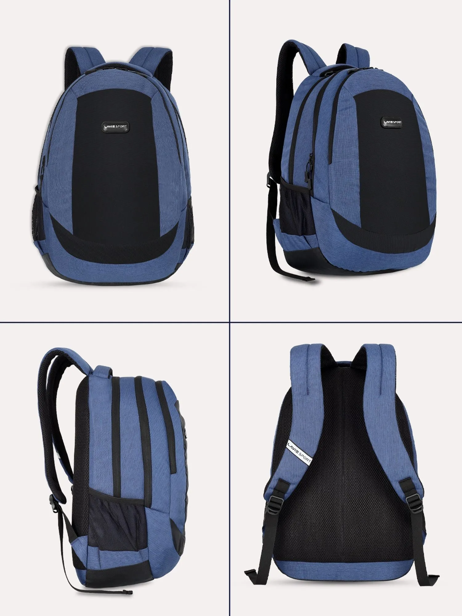 Lavie Sport Pinnacle 34L Laptop Backpack For Men & Women | College Bag For Boys & Girls Navy