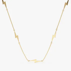 Lightning Bolt Station Necklace, Briella