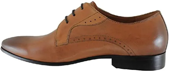 Lucca Plain Toe Derby - Tan