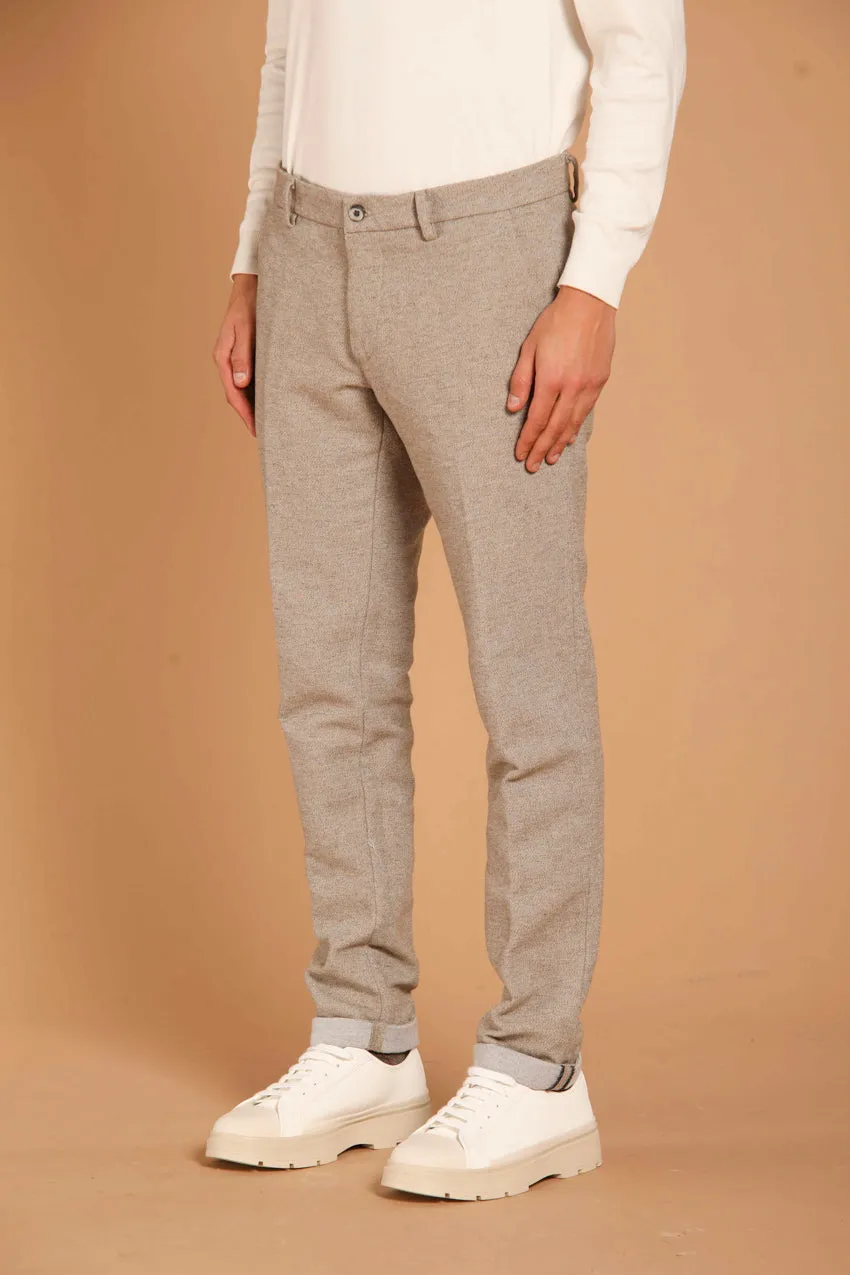 Milano Style men's chino pants in cotton wool effect extra slim fit