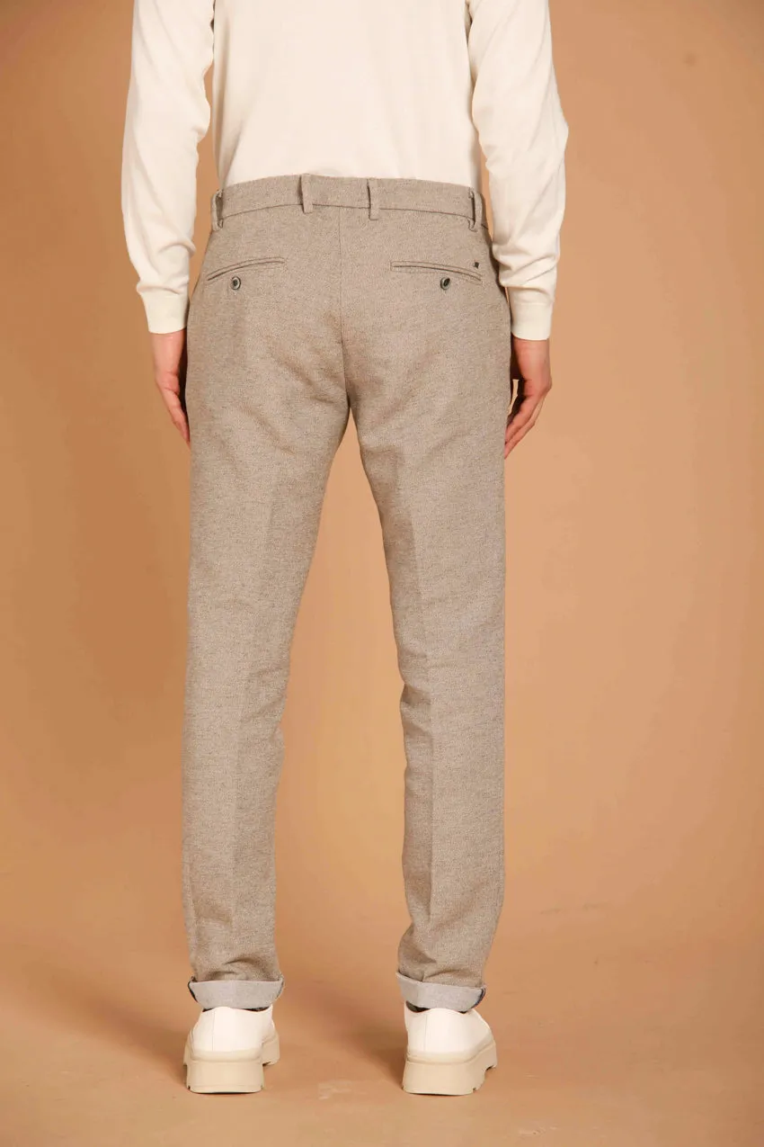 Milano Style men's chino pants in cotton wool effect extra slim fit