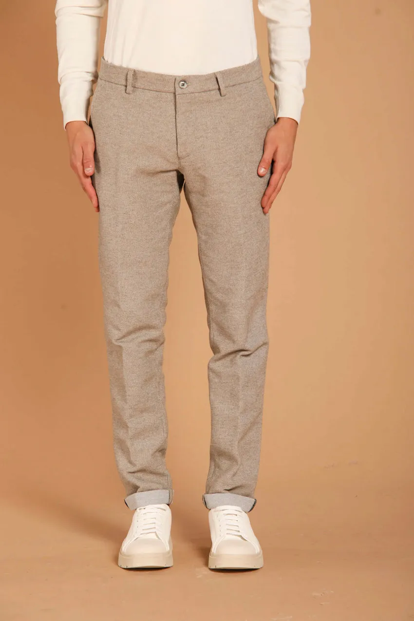 Milano Style men's chino pants in cotton wool effect extra slim fit