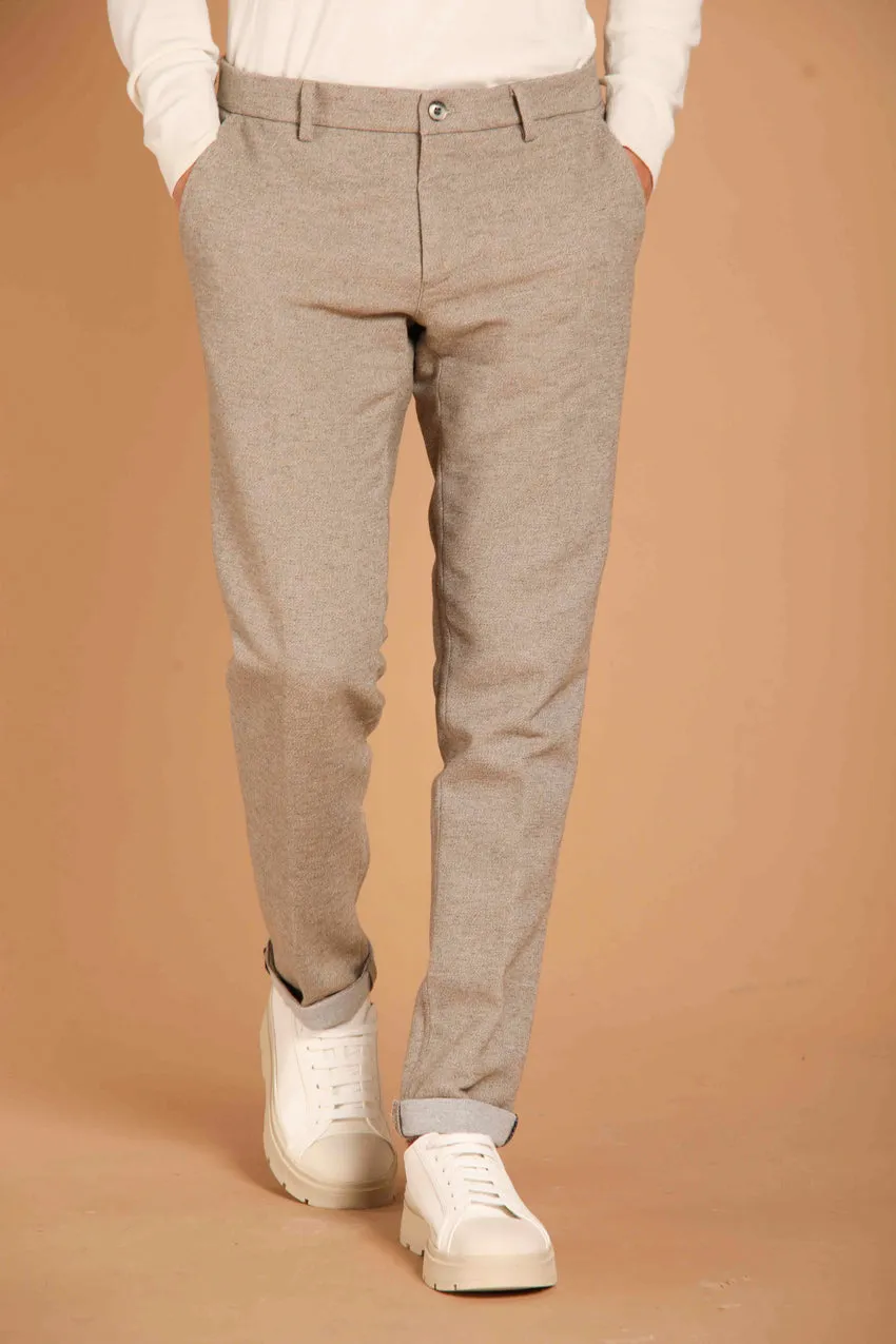 Milano Style men's chino pants in cotton wool effect extra slim fit