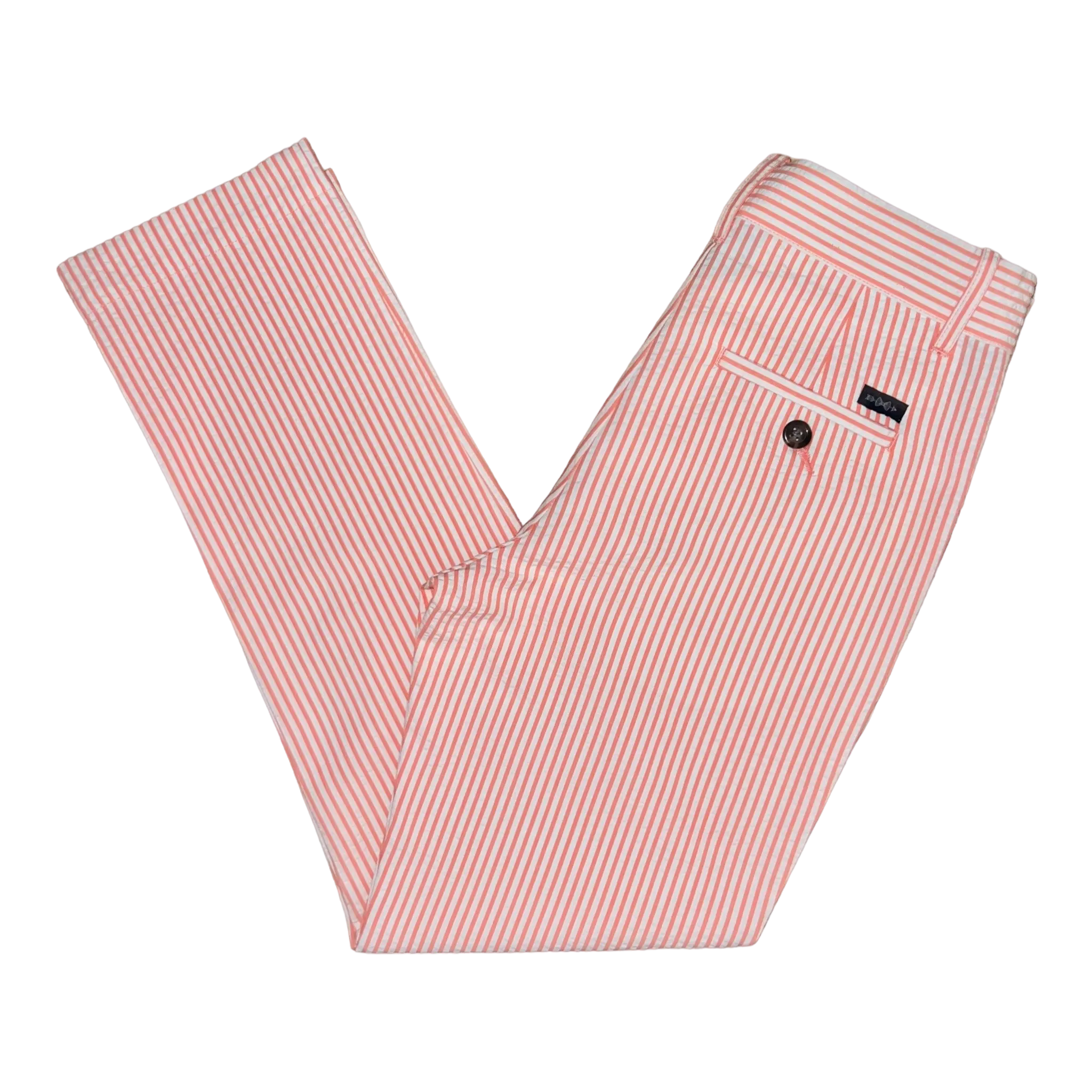 Palmetto Pants – Carolina Coral Seersucker