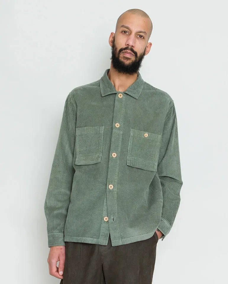 Patch Cord Overshirt Dark Sage Cord