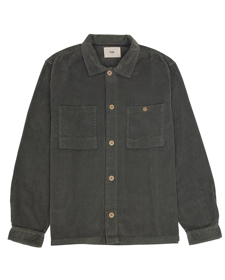 Patch Cord Overshirt Dark Sage Cord