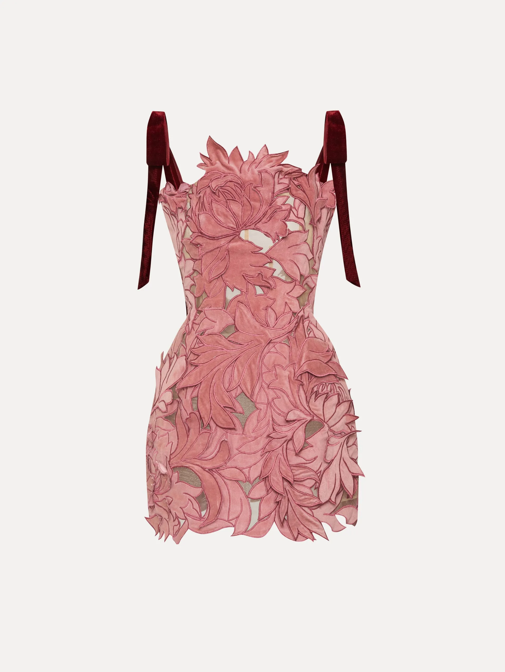 Peony Velvet Guipure Cocktail Dress