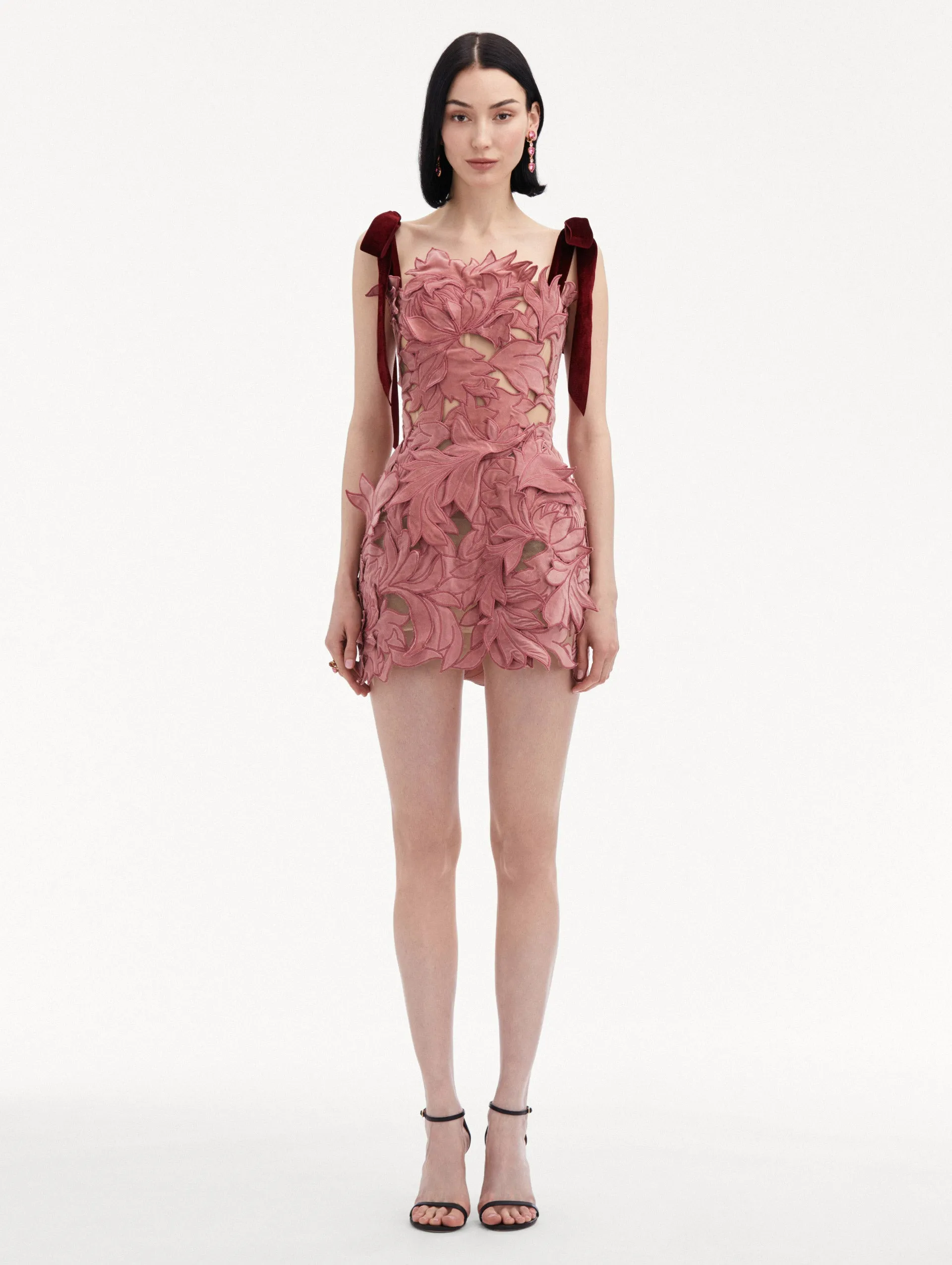 Peony Velvet Guipure Cocktail Dress