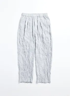 Polyester Distort Pleated Wide Tapered Pants (P-12)