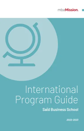 Saïd Business School Program Guide