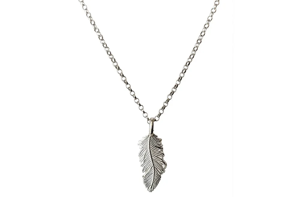 Sterling Silver Feather Pendant