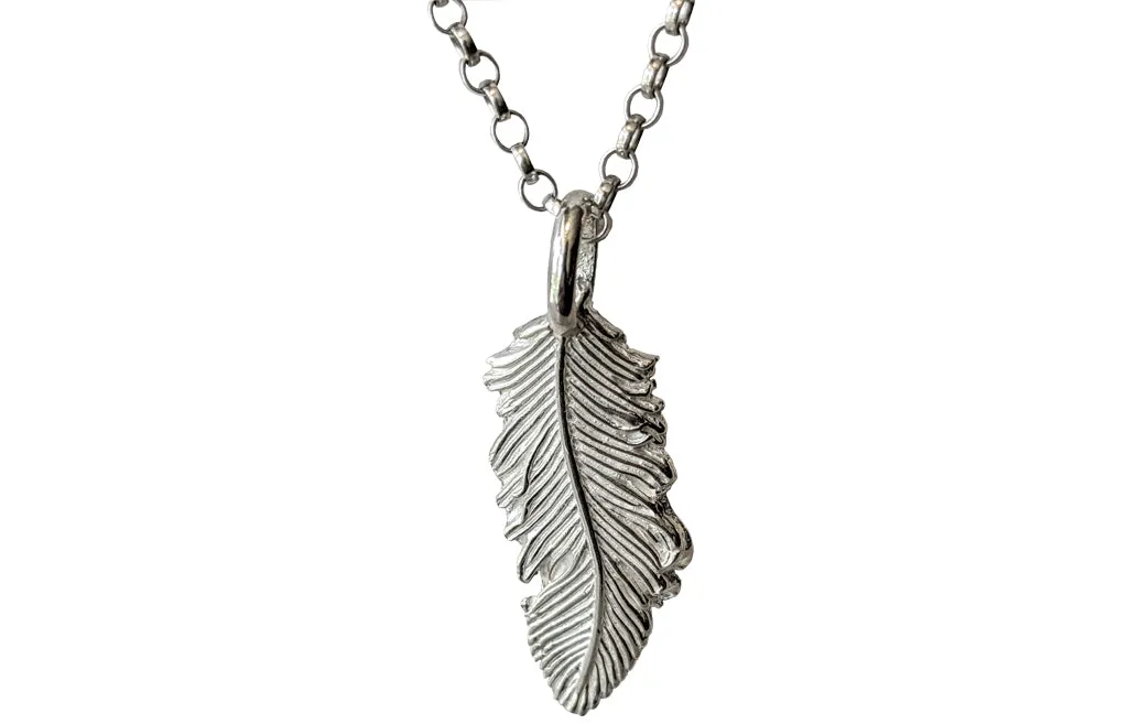 Sterling Silver Feather Pendant