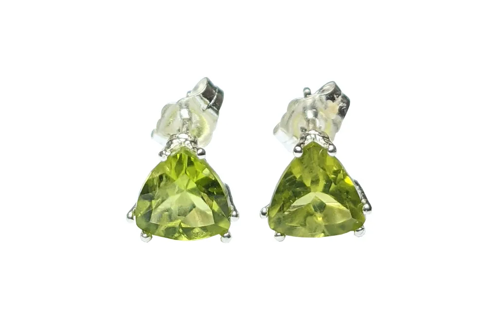 Sterling Silver Peridot studs