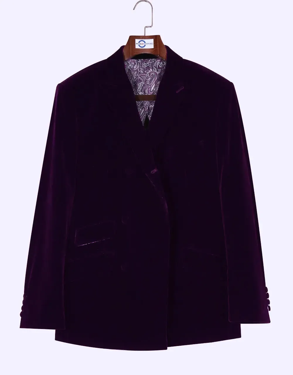 This Jacket Only - Purple Double Breasted Jacket Size 40R