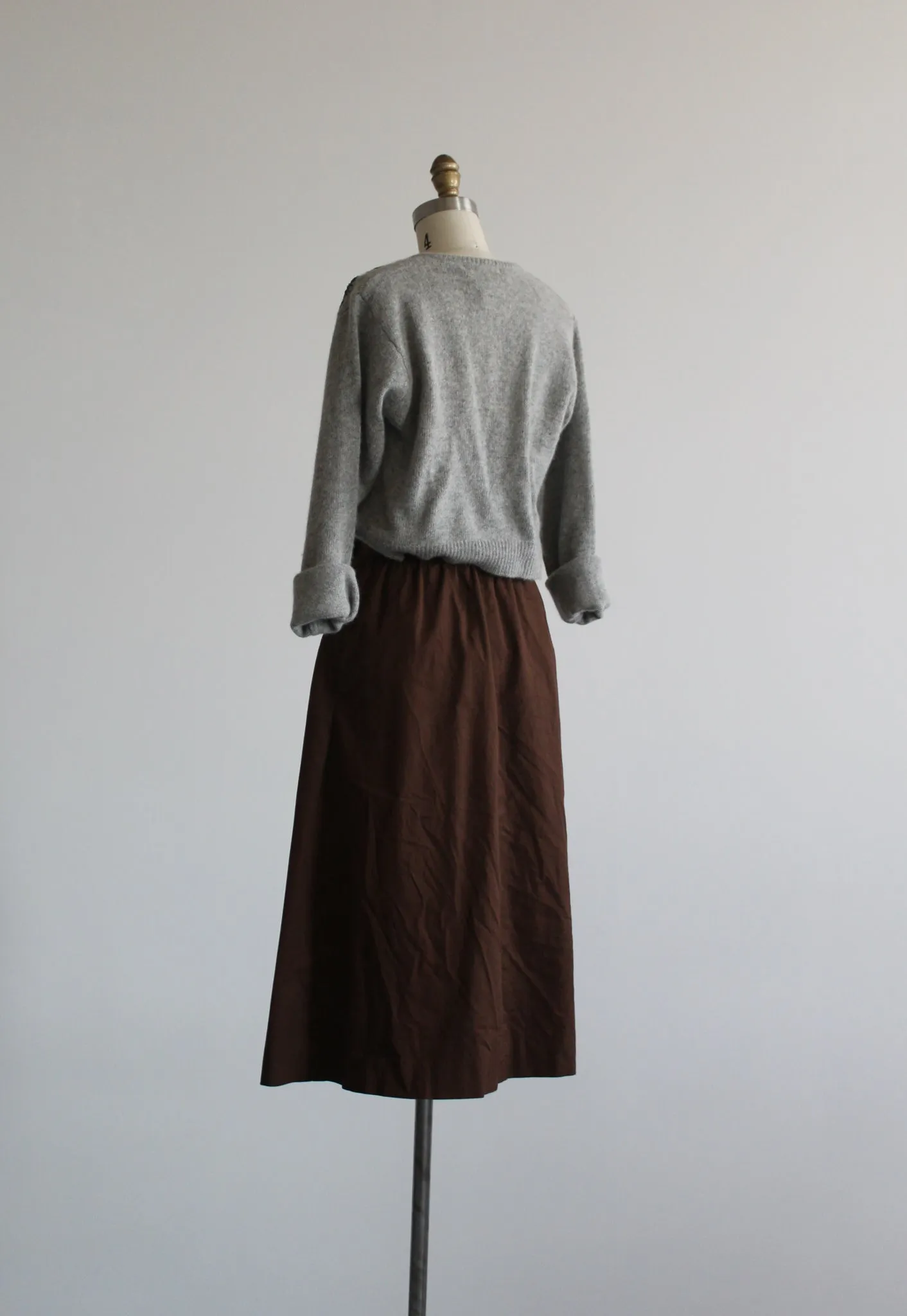 walnutshell cotton midi skirt