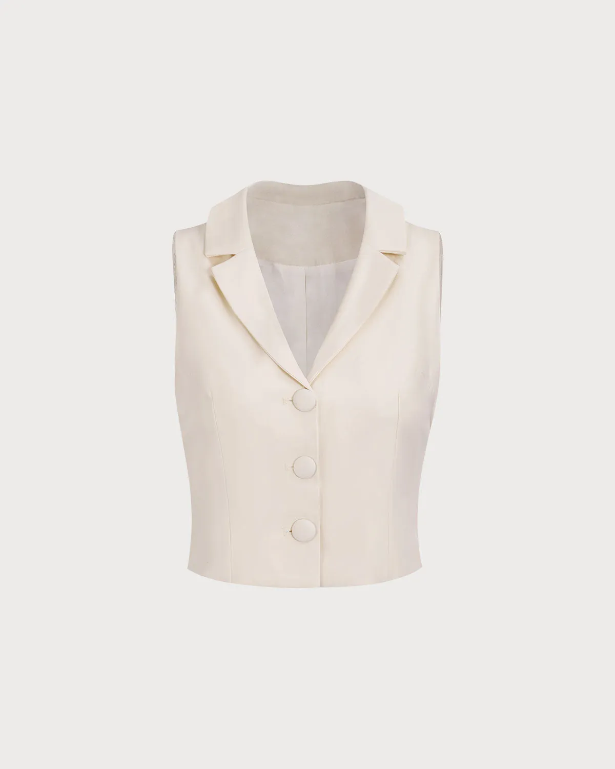 Women's Apricot Single-Breasted Vest